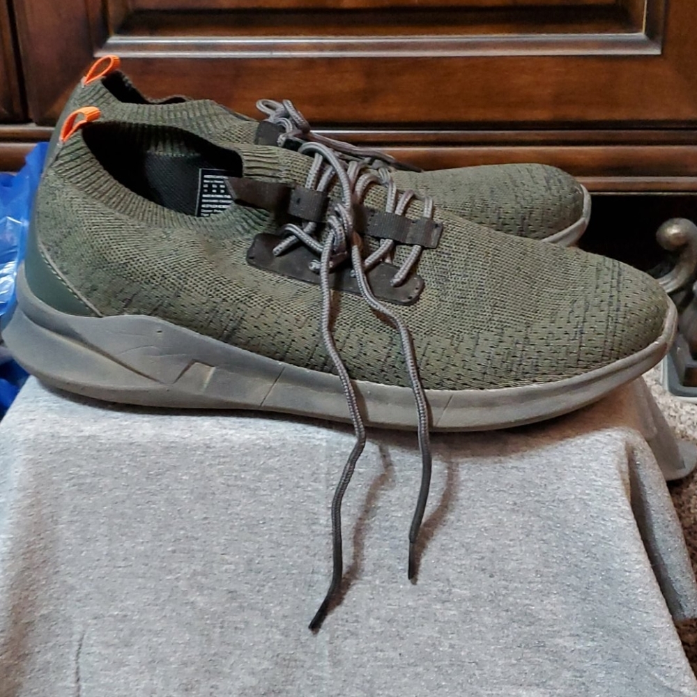 Olive athlete shoes